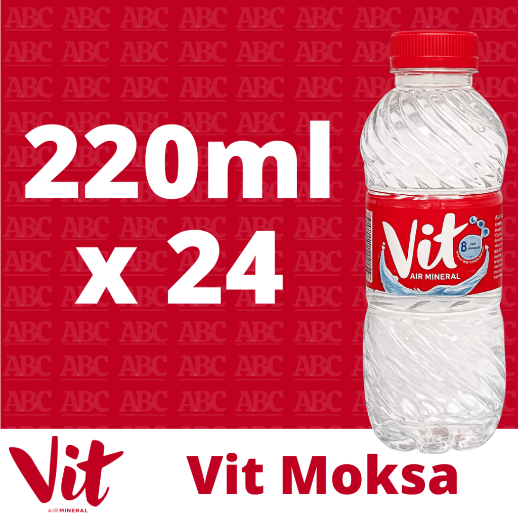 Vit | 220 ml x 24 | Vit Moksa | Air Minum | Air Mineral