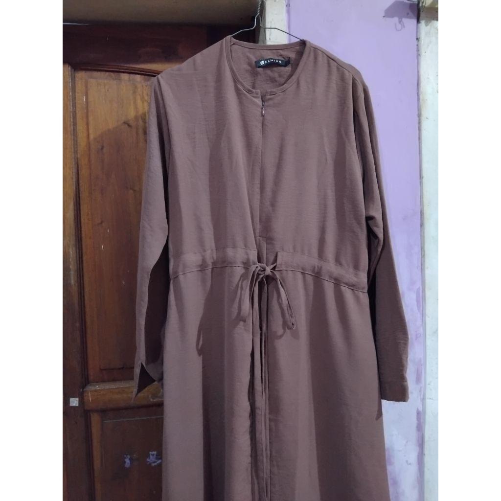 Preloved Gamis By Elmiza Original Dress Busui Friendly Wanita Muslim