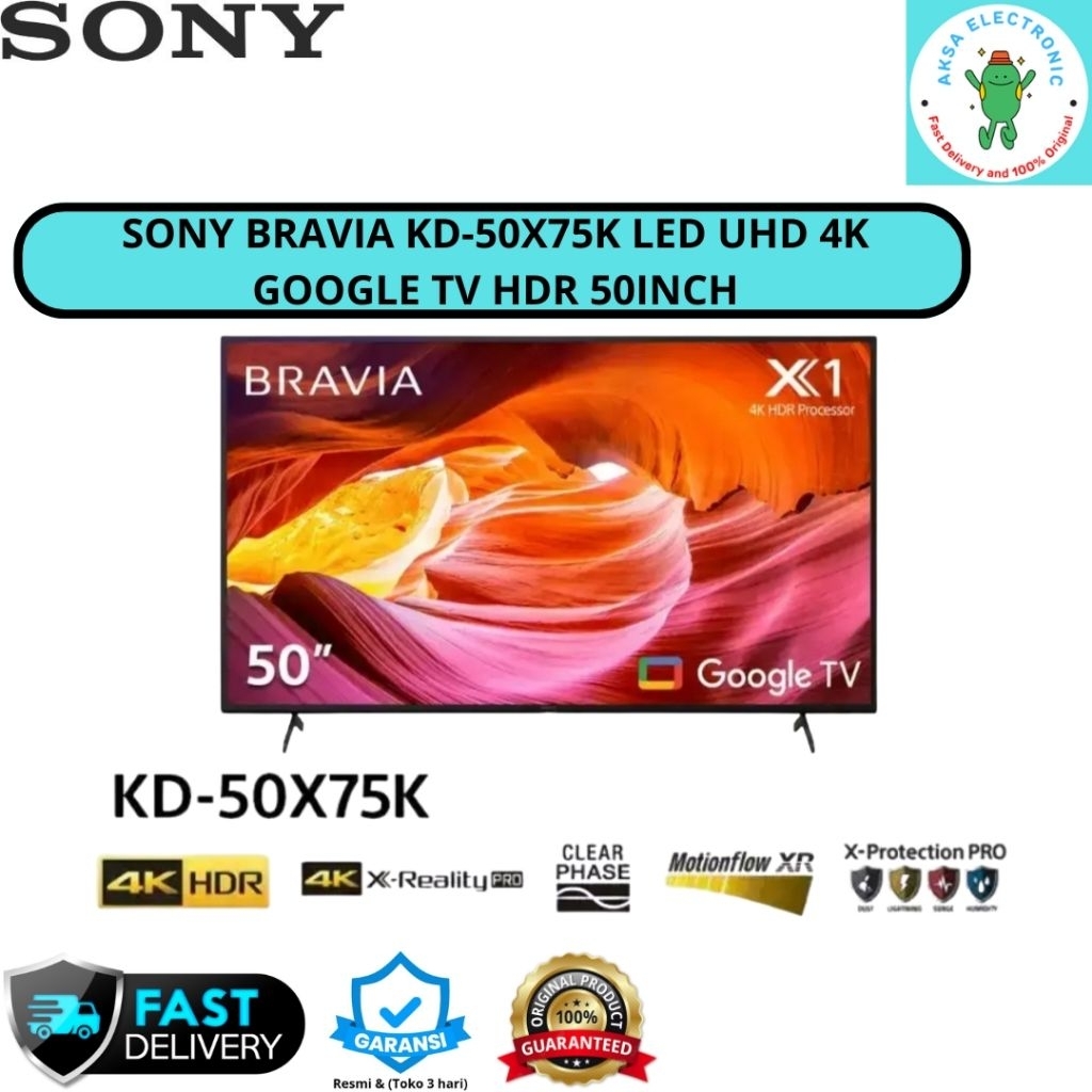 SONY 50X75K / KD-50X75K LED GOOGLE TV UHD 4K 50INCH