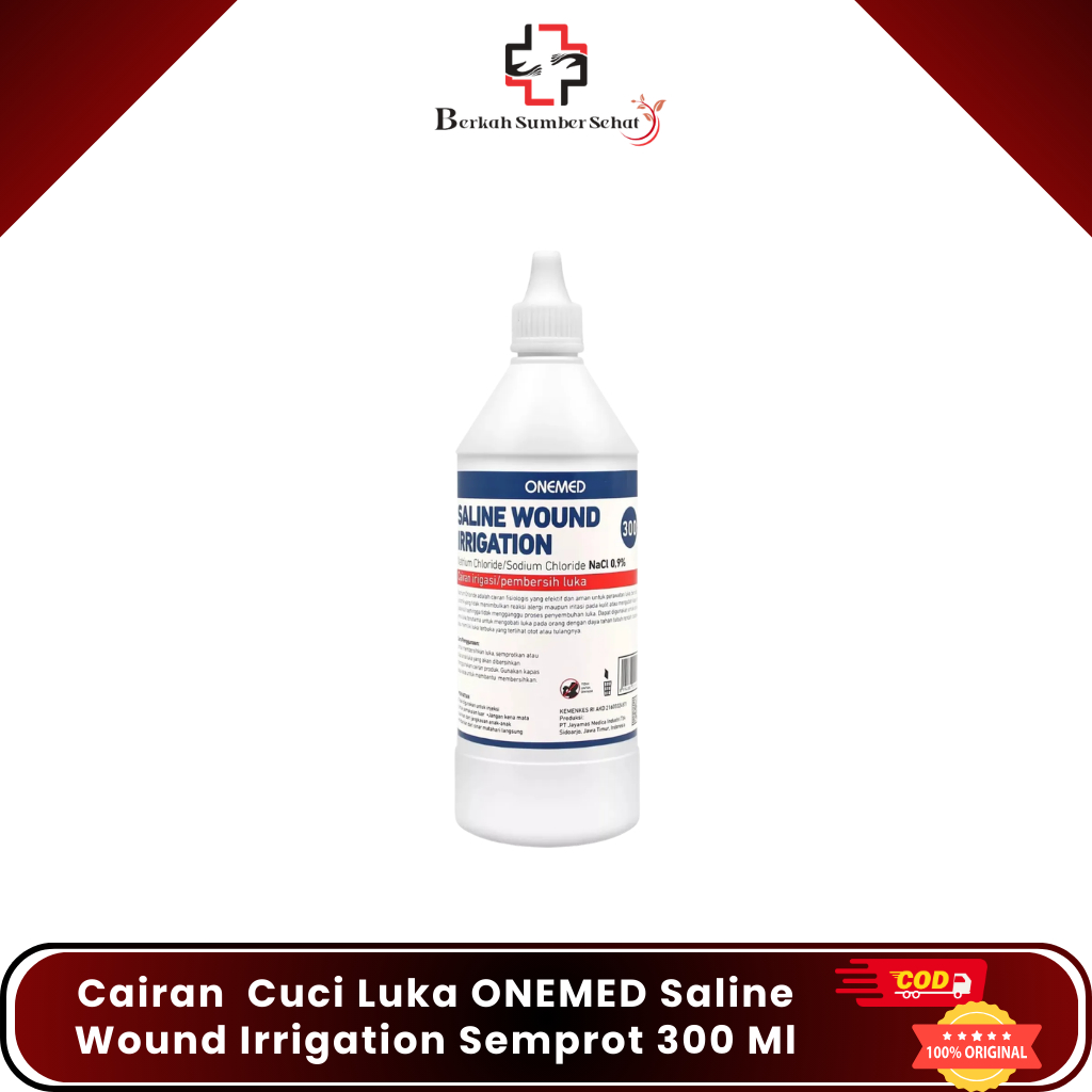 Cairan  Cuci Luka ONEMED Saline Wound Irrigation Semprot 300 Ml (NaCl 0.9%)