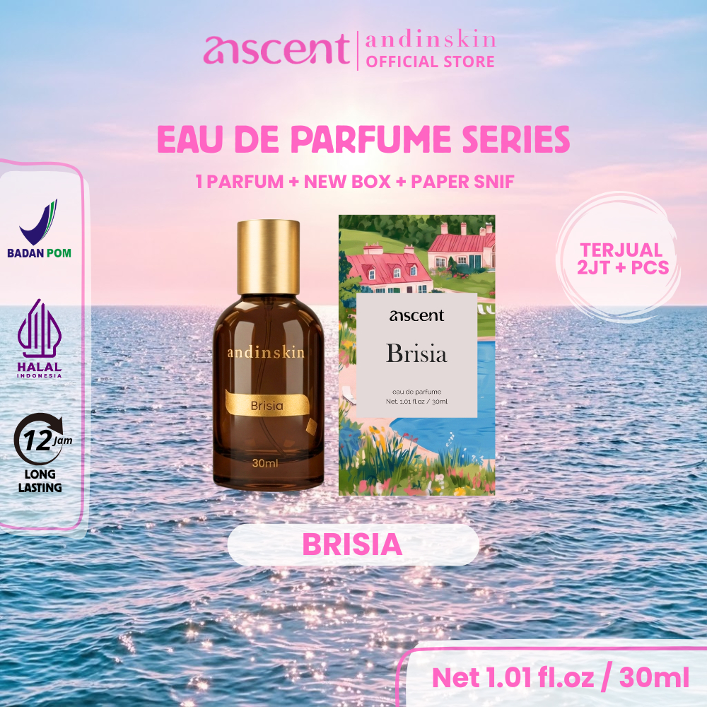 Andinskin Parfum Brisia Parfume Wanita Fresh Floral Powdery Wangi Tahan Lama Halal & BPOM Original