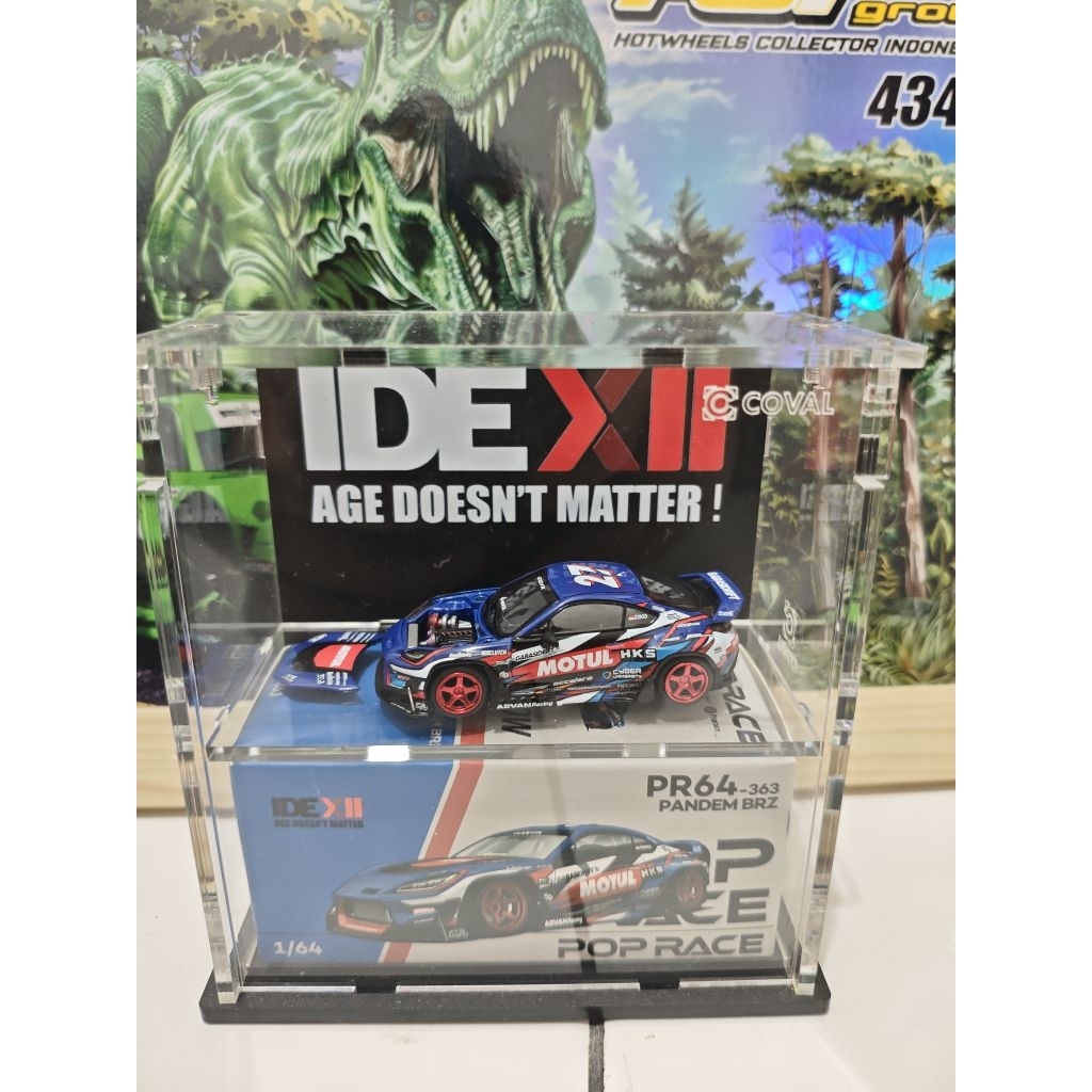 Pop Race 1/64 Pandem BRZ Garasi Drift Indonesia Diecast Expo (IDE) XII  + Akrilik Coval