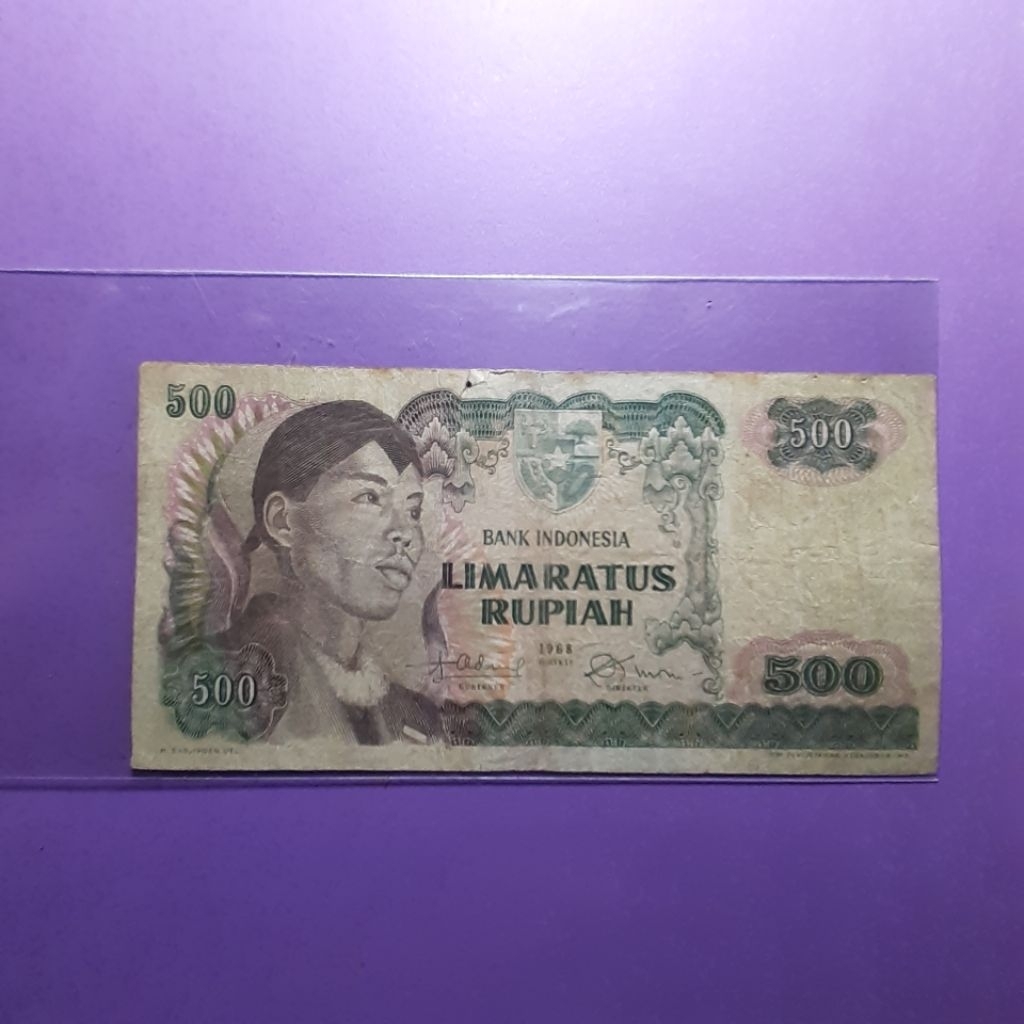 uang kuno 500 rupiah sudirman 1968