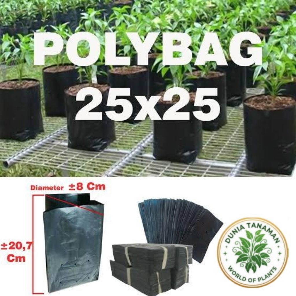 Jual Polybag 25 Pcs Ukuran 25x25 / Plastik Polybag