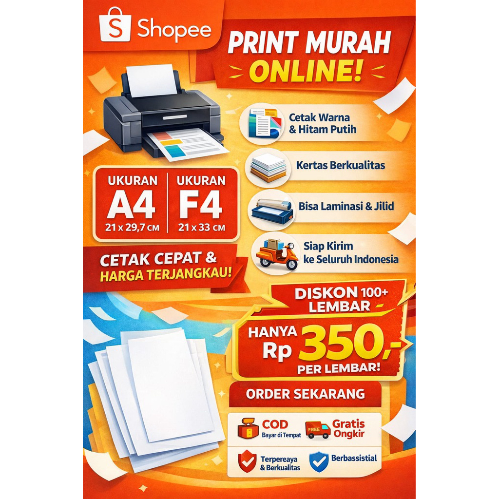 JASA PRINT ONLINE A4&f4