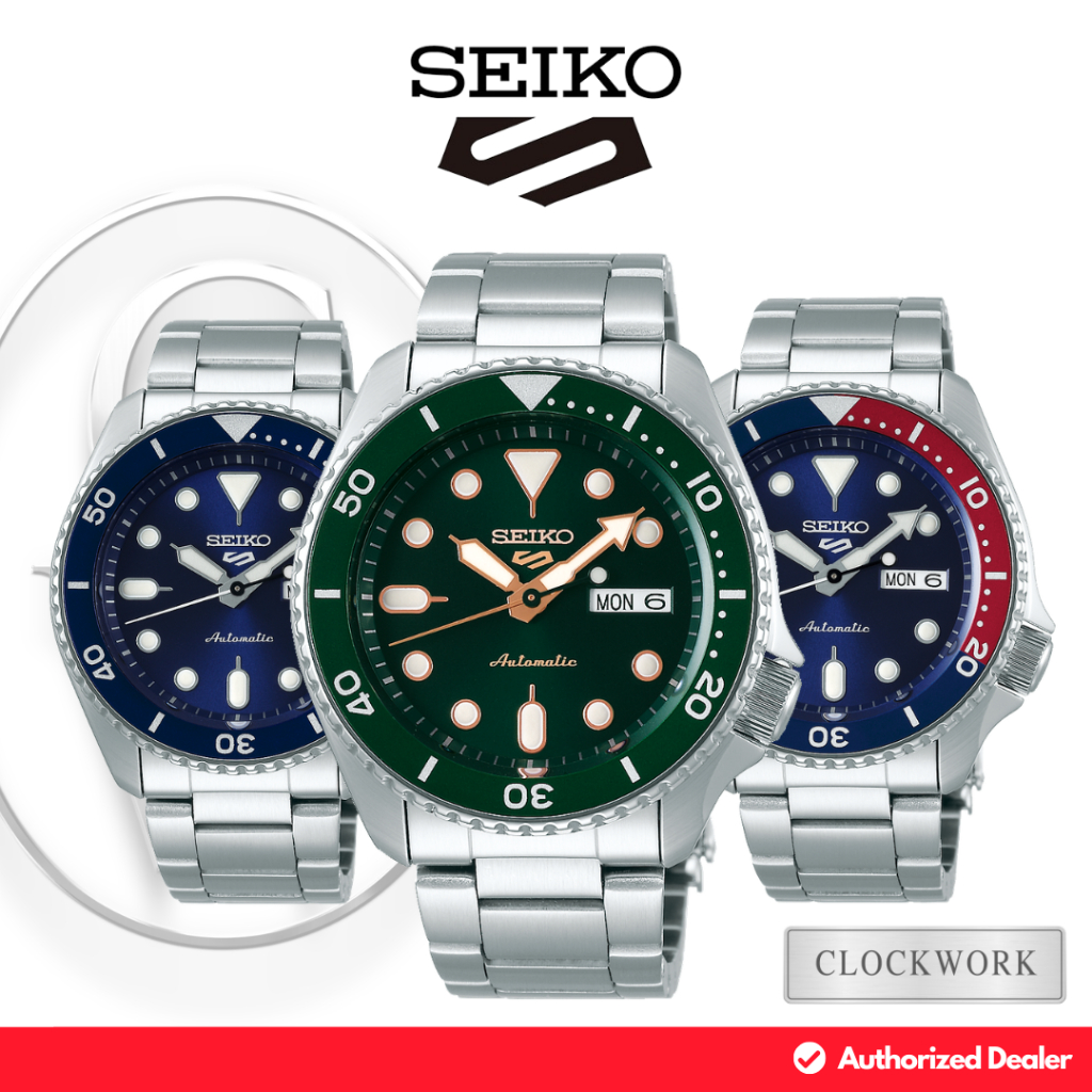 Jam Tangan Pria Seiko 5 Sports SRPD SKX Series "Submariner" Rantai Automatic Divers Sporty Original