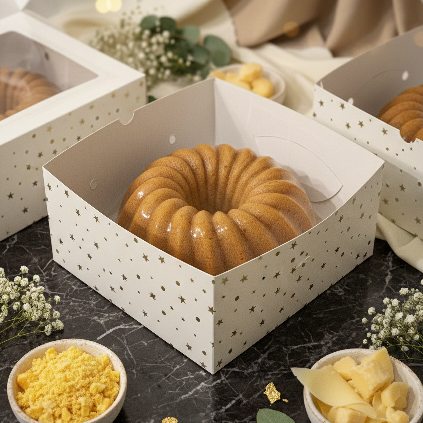 CAKE TAPE KEJU Panggang Premium | Bolu Jadul Spesial Butter Wisman Lembut Moist dan Topping Keju ukuran 24 cm by RaMaChef
