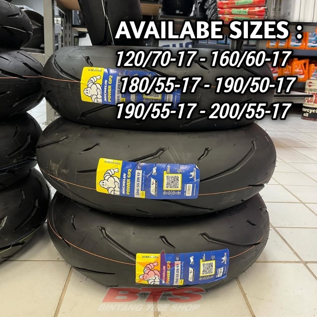 Ban Motor Michelin Power GP2 120/70-17 160/60-17 180/55-17 190/50-17 190/55-17 200/55-17 TUBELES MAD