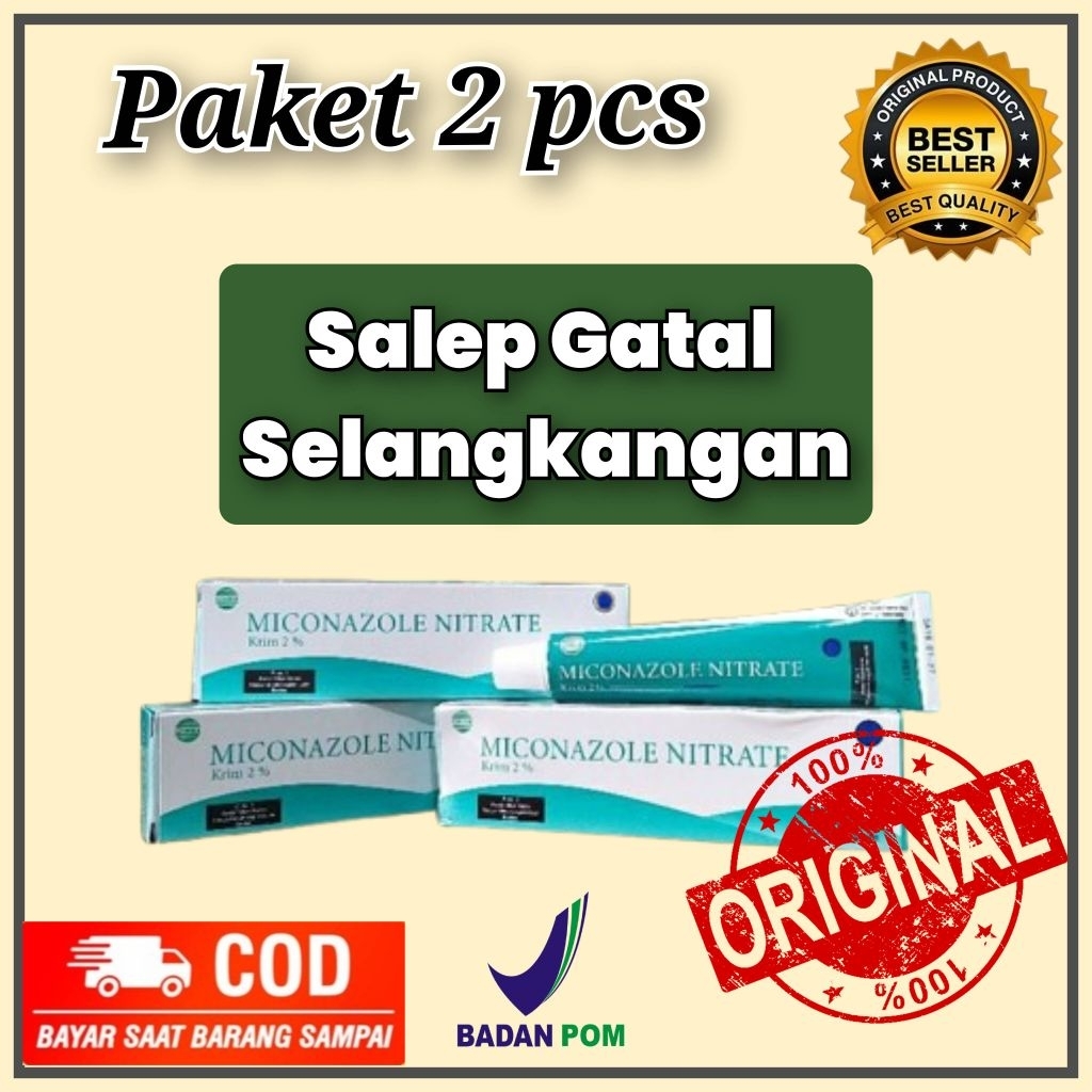 Salep Miconazole Nitrat Original Salep Gatal Untuk Selangkangan Panu Kadas Kurap Jamur Kulit Ruam Po