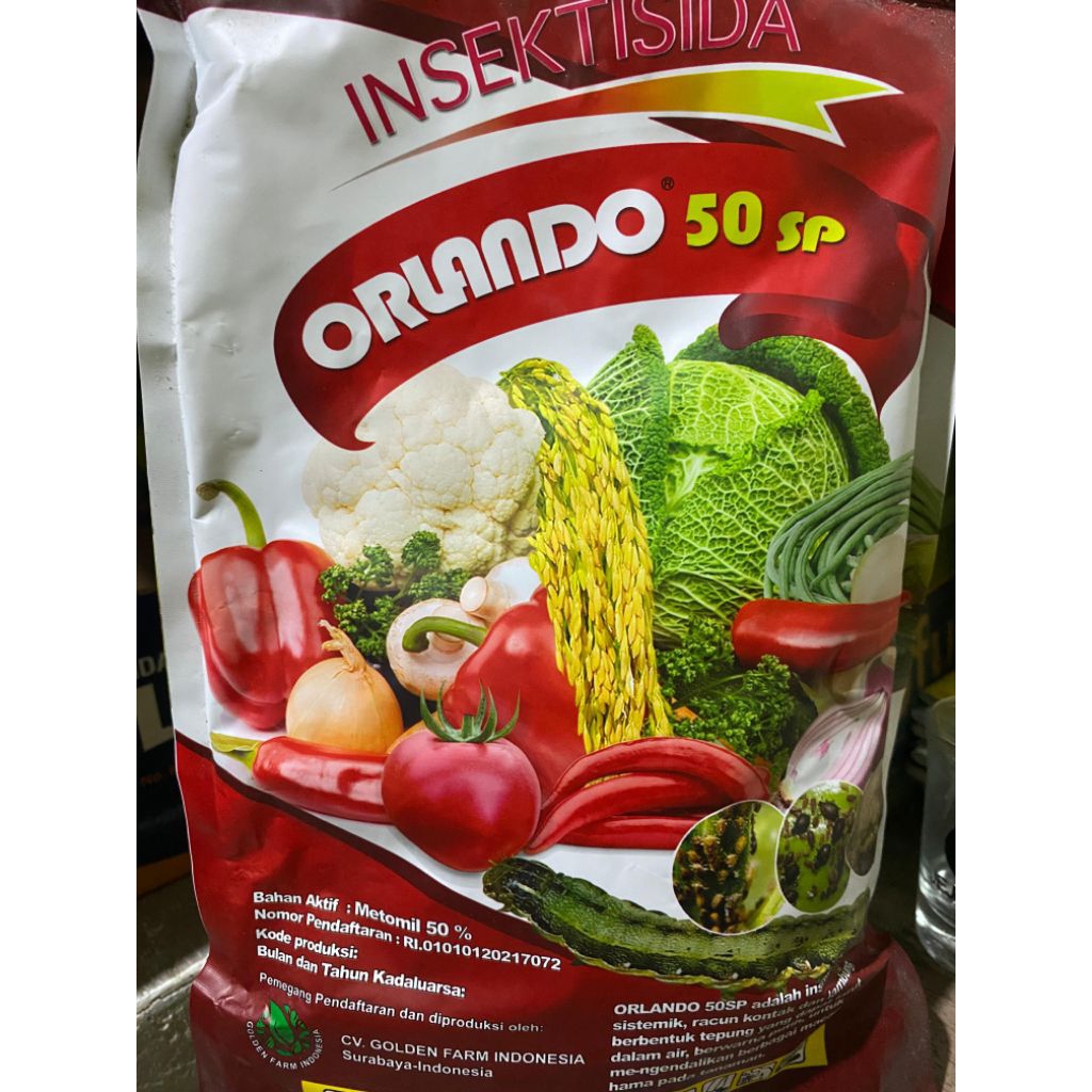 insektisida orlando 50sp bahan aktif metomil 50% kemasan 500gr