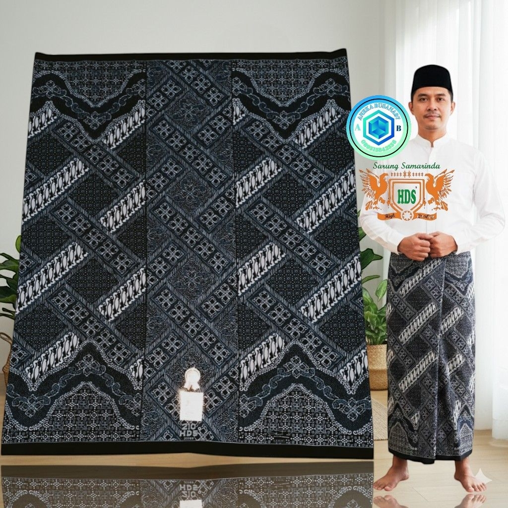TERBARU SARUNG DARI SAMARINDA HDS 210 BATIK MOTIF BUNGA ABSTRAK