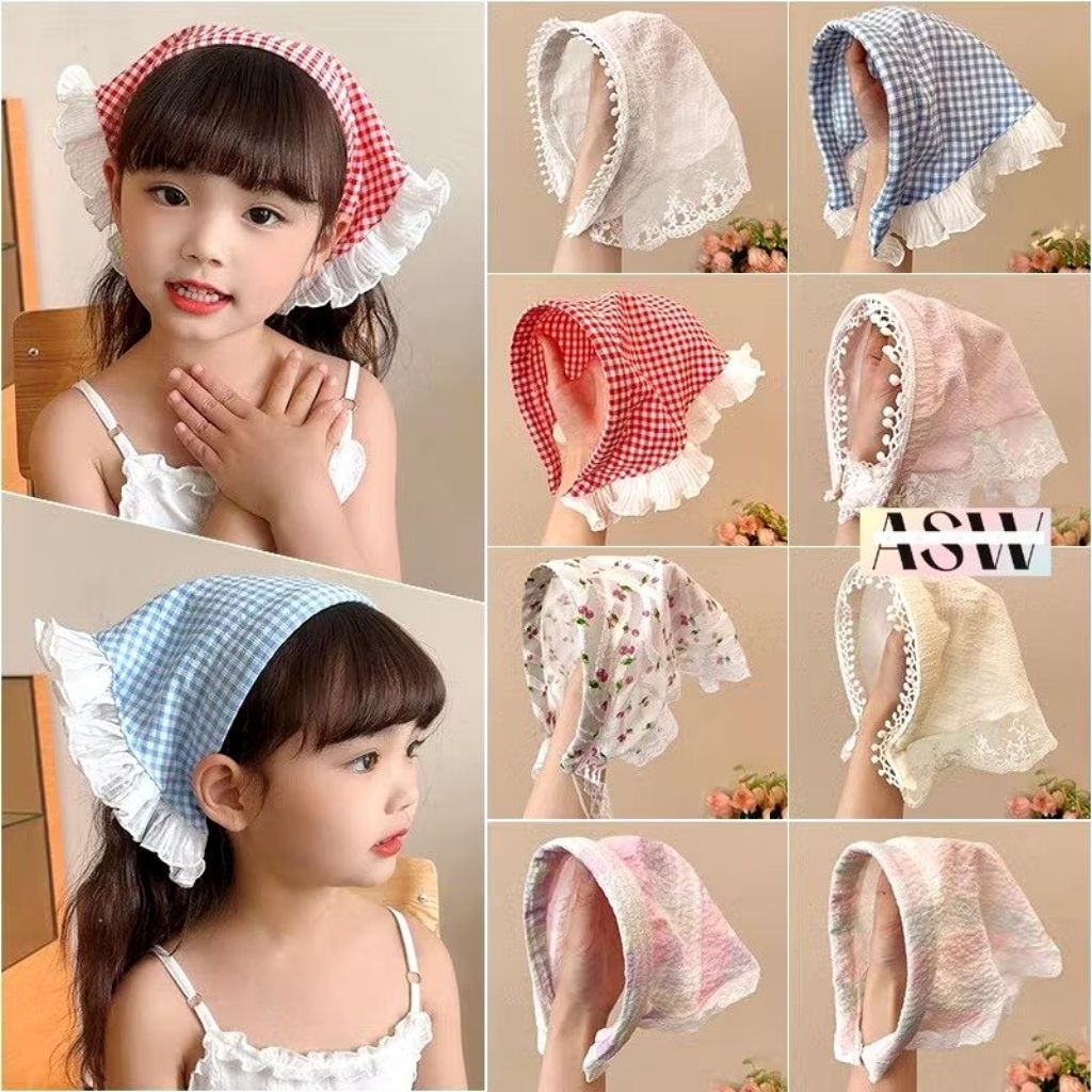 bando scraft korea / bando kerudung / bando estetik korea / bando renda / bando motif kotak/ bando l