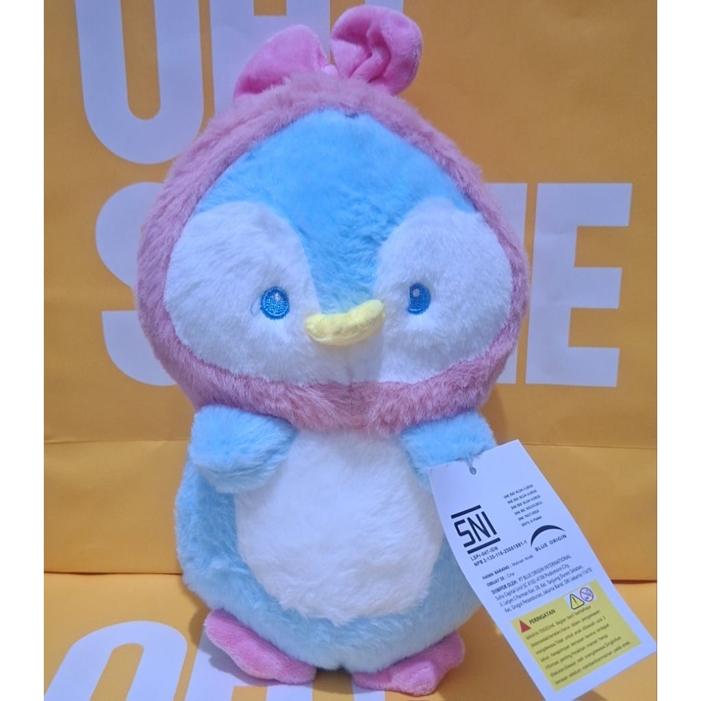 Boneka Pinguin Topi Pink (Capit Oh Some)