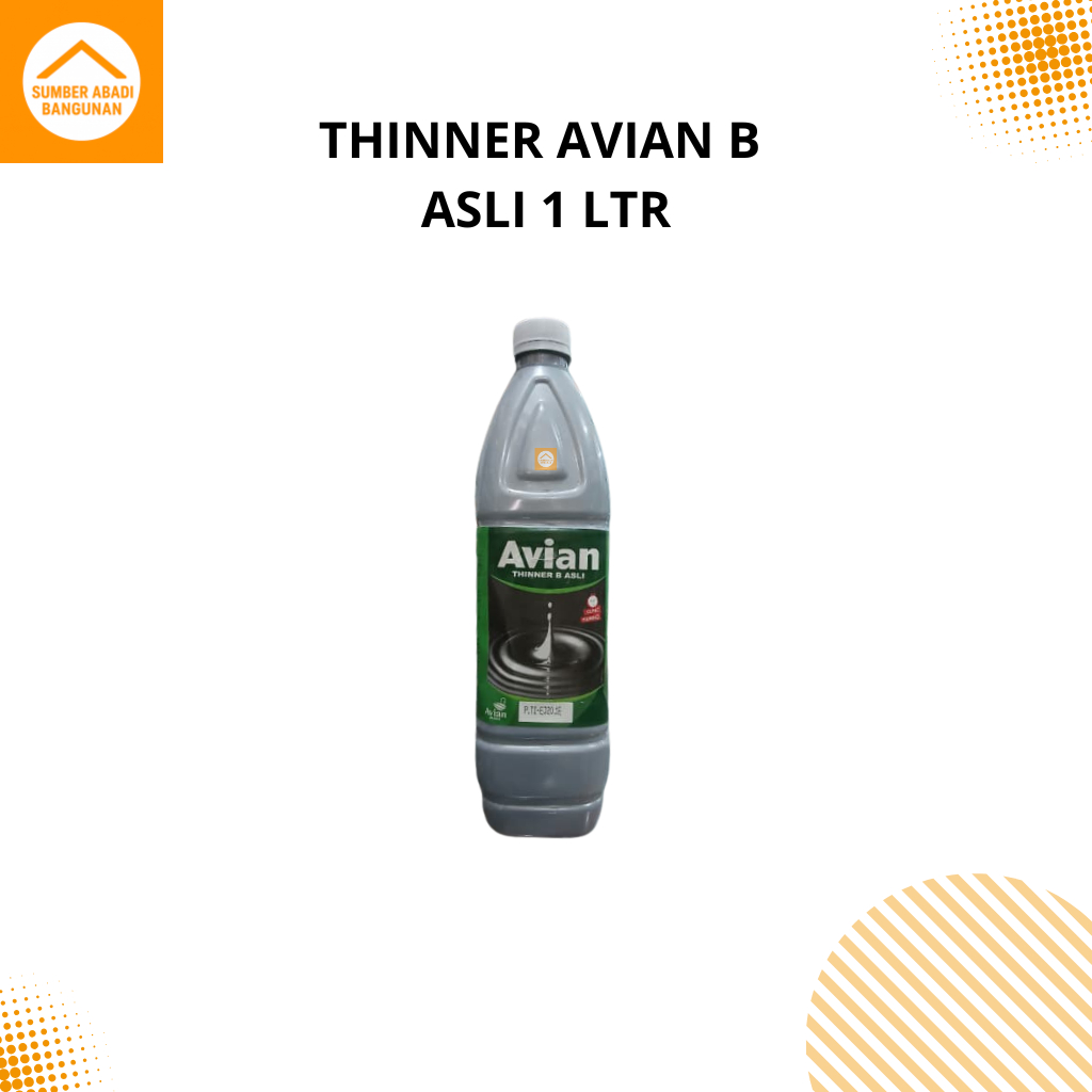 Avian Thinner B Asli 1L Pengencer Cat Kayu dan Besi