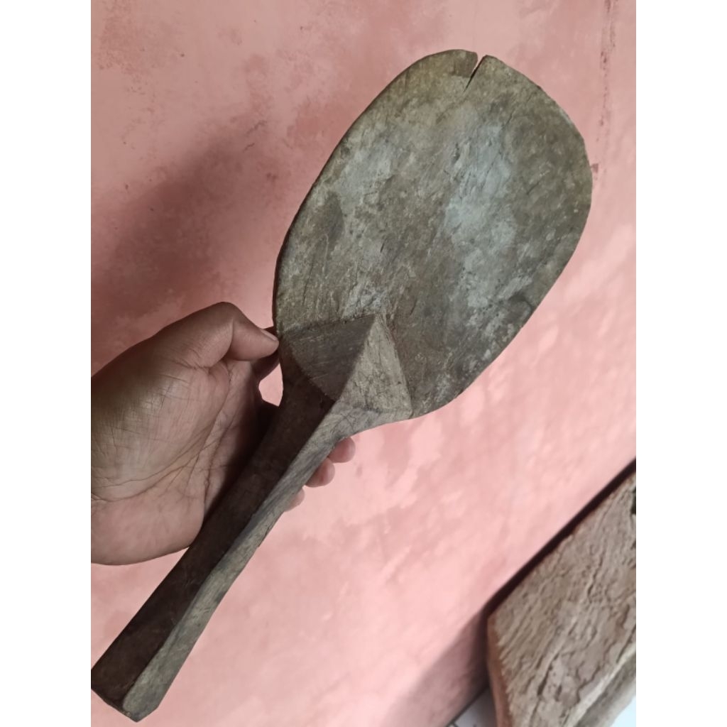 centong nasi kayu jati kuno lawas antik