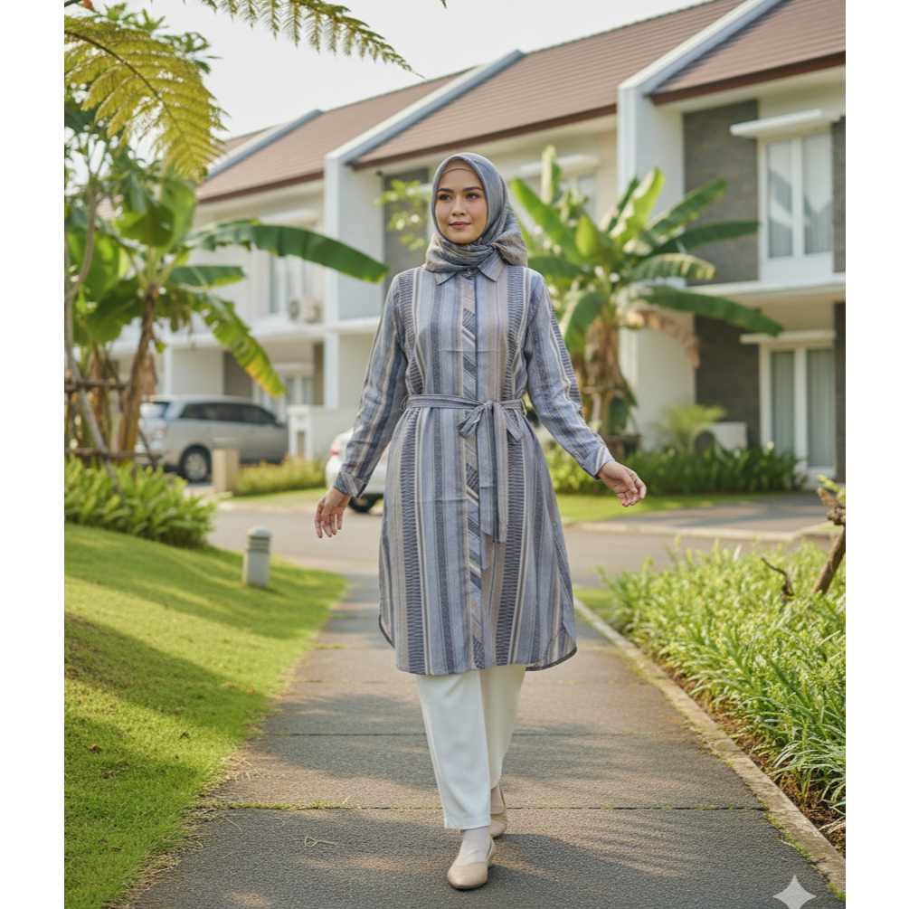 long tunic tunik katun premium motif terbaru by Sa Ja Ma Sajama