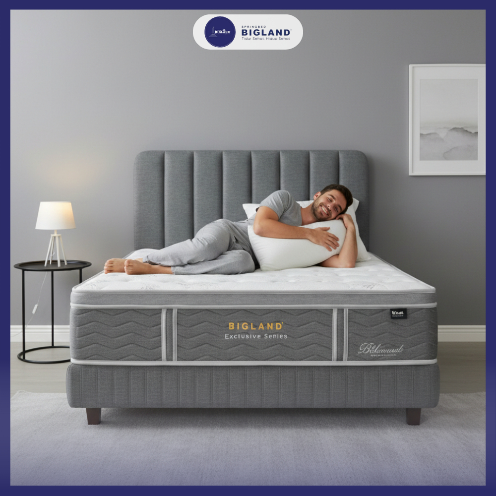Kasur Spring bed Bigpocket Ultimate Plush ukuran 120x200, 140x200, 160x200, 180x200 Top by Bigland