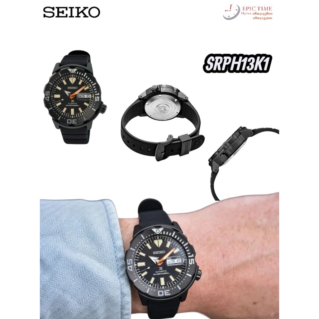 Jam Tangan Pria Seiko Automatic SRPH13K1 Tali Karet / Rubber