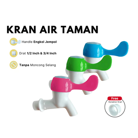 HPP Kran Tembok Pvc 2 way Engkol Jempol 1/2 - 3/4