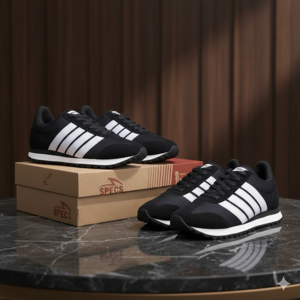 SEPATU SEKOLAH SPECS 104 all black 100% ORIGINAL