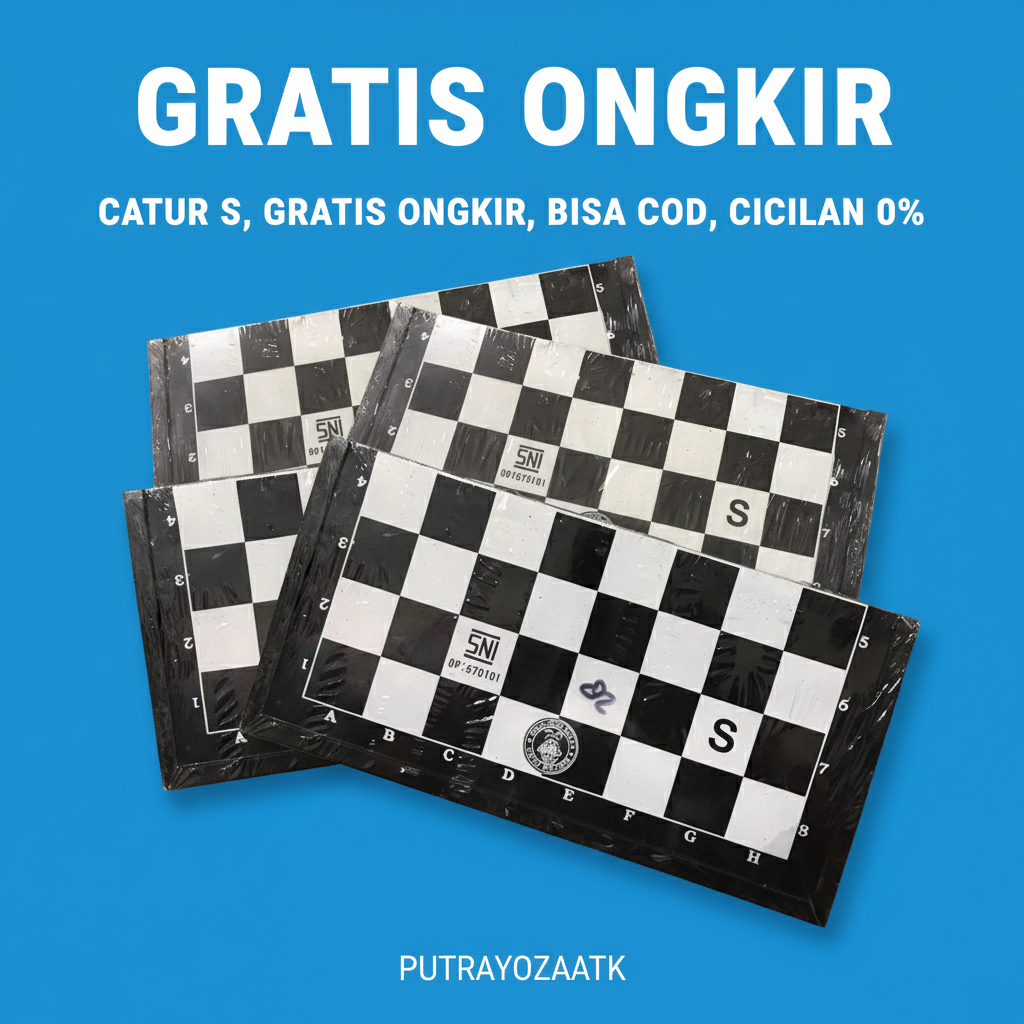 CATUR PLASTIK UKURAN S,M,L DAN XL / PAPAN CATUR PLASTIK