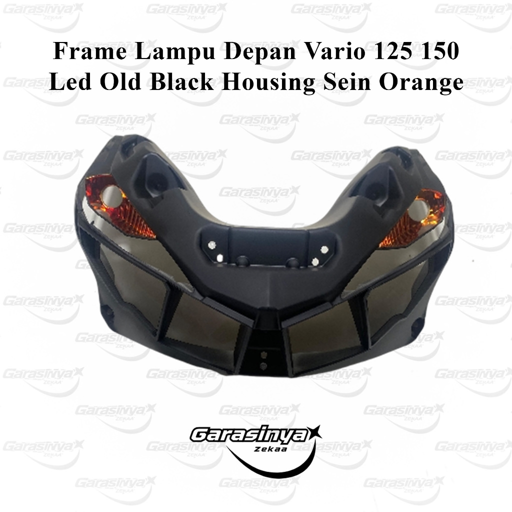 STANLEY Frame Lampu Depan Vario 125 150 LED Old Custom Black Housing Sen Smoke Orange Baru