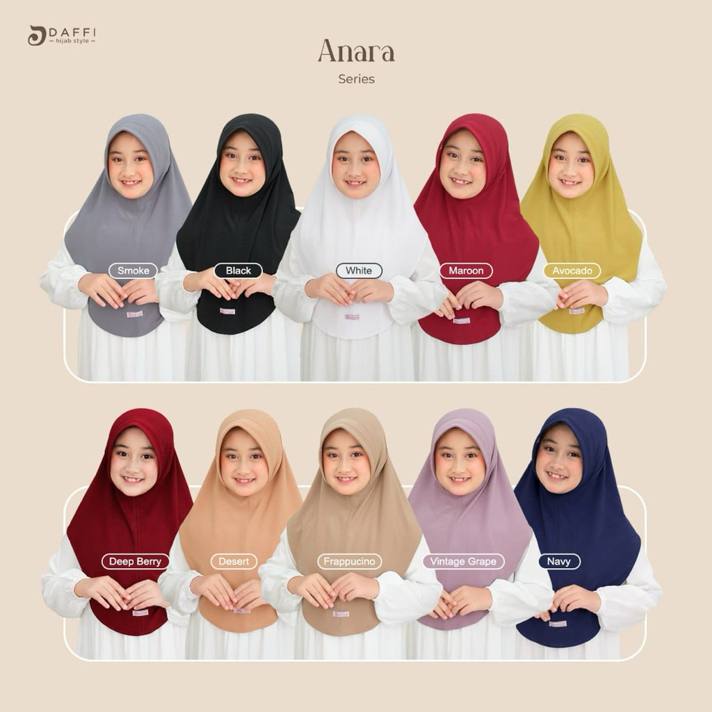 Anara jilbab daffi kids new produk