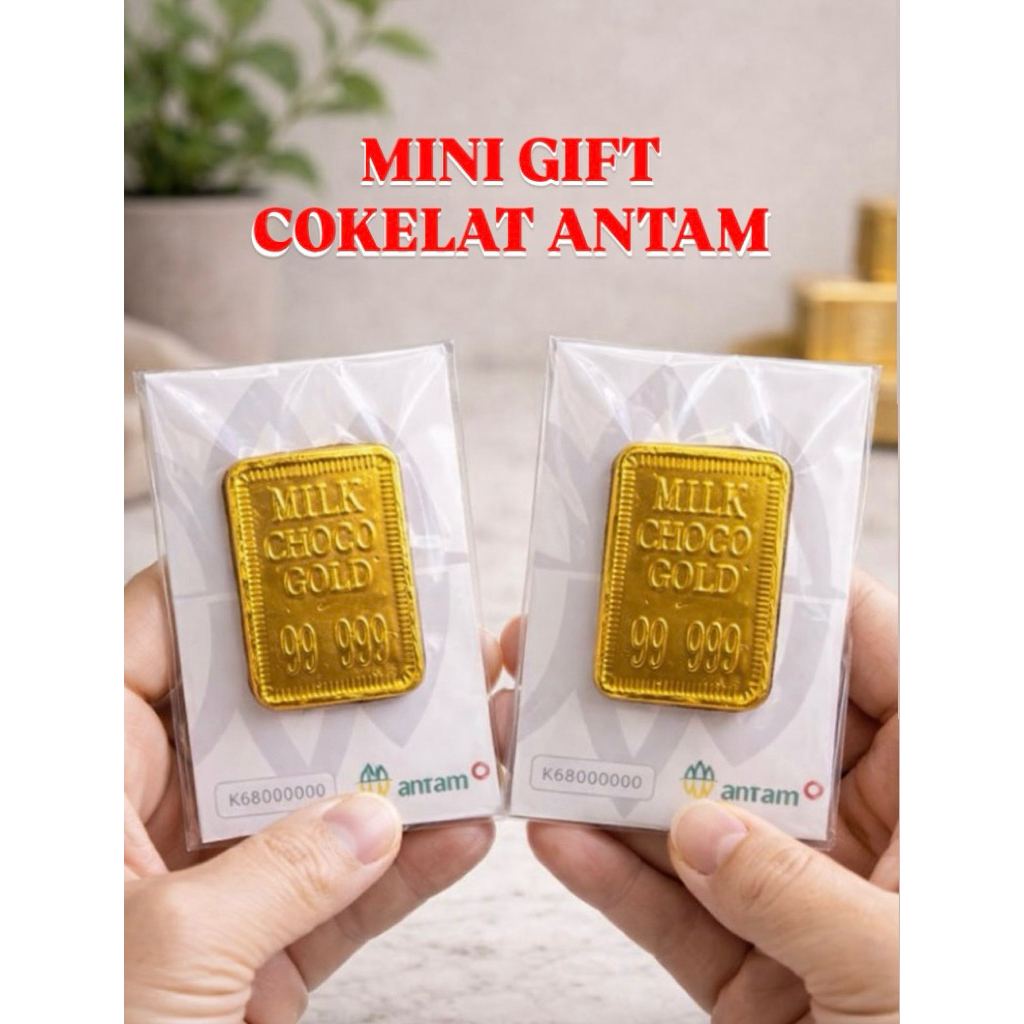 Mini Gift Cokelat Emas Antam Batangan Gold Amplop