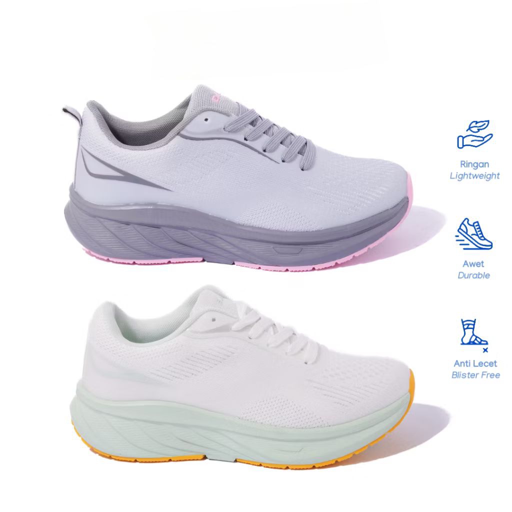 Sepatu Running Wanita Dans Amber - Putih