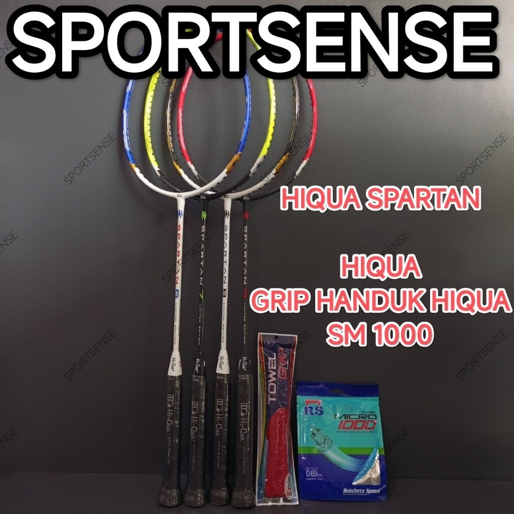 Raket Bulutangkis Badminton HI QUA Hiqua Hq Hi-Qua Spartan 6 7 8 9 dan Acura Triga 5 6 7 8 9  limite
