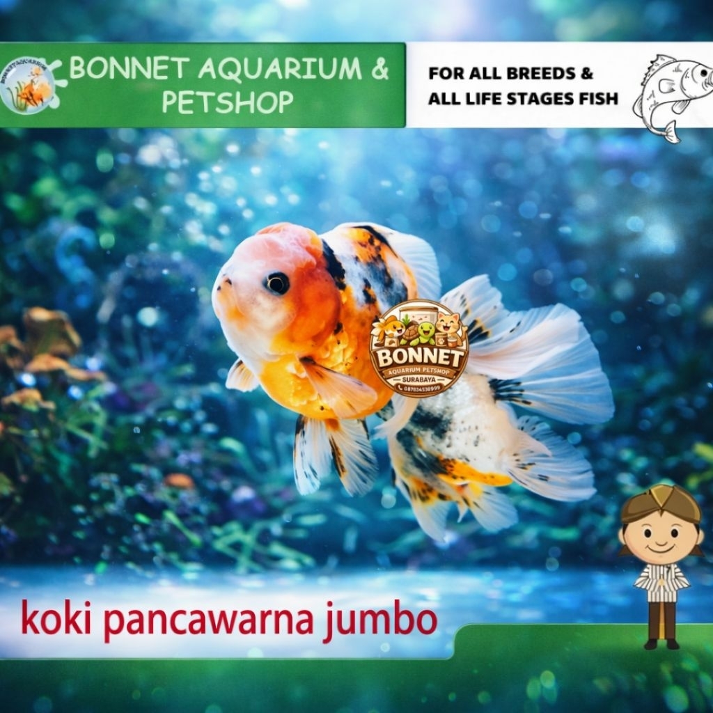 IKAN HIAS AQUARIUM KOKI PANCAWARNA JUMBO ONLY INSTAN