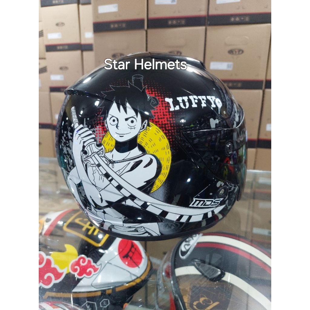 Helm Anak MDS R3 Junior One Piece #1 Black "Luffy"