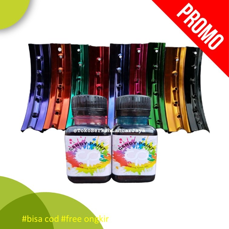 (OLES) 50 ML CANDY PAINT CAT OLES CANDY CHROME CAT PEWARNA LOGAM OLES INSTAN CAT VELG MOTOR