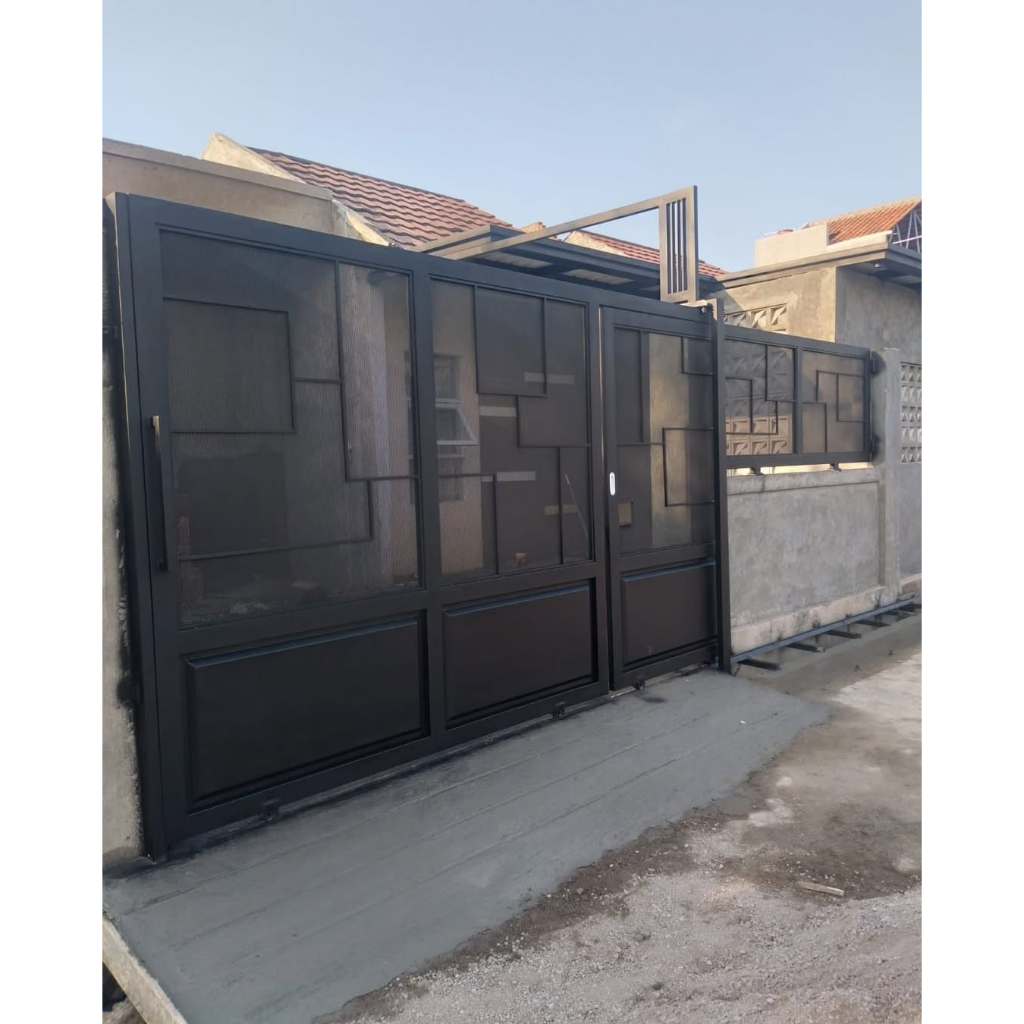 Pagar minimalis modern model sliding dan lipat