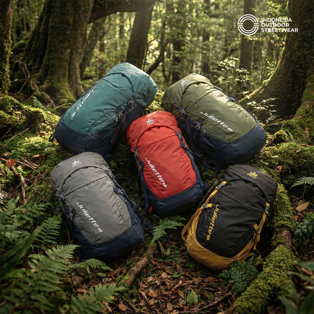 Carrier 45 Liter Irco Juliet Plus Coverbag Anti Air - Ransel Gunung Pria Free Raincover Waterproof