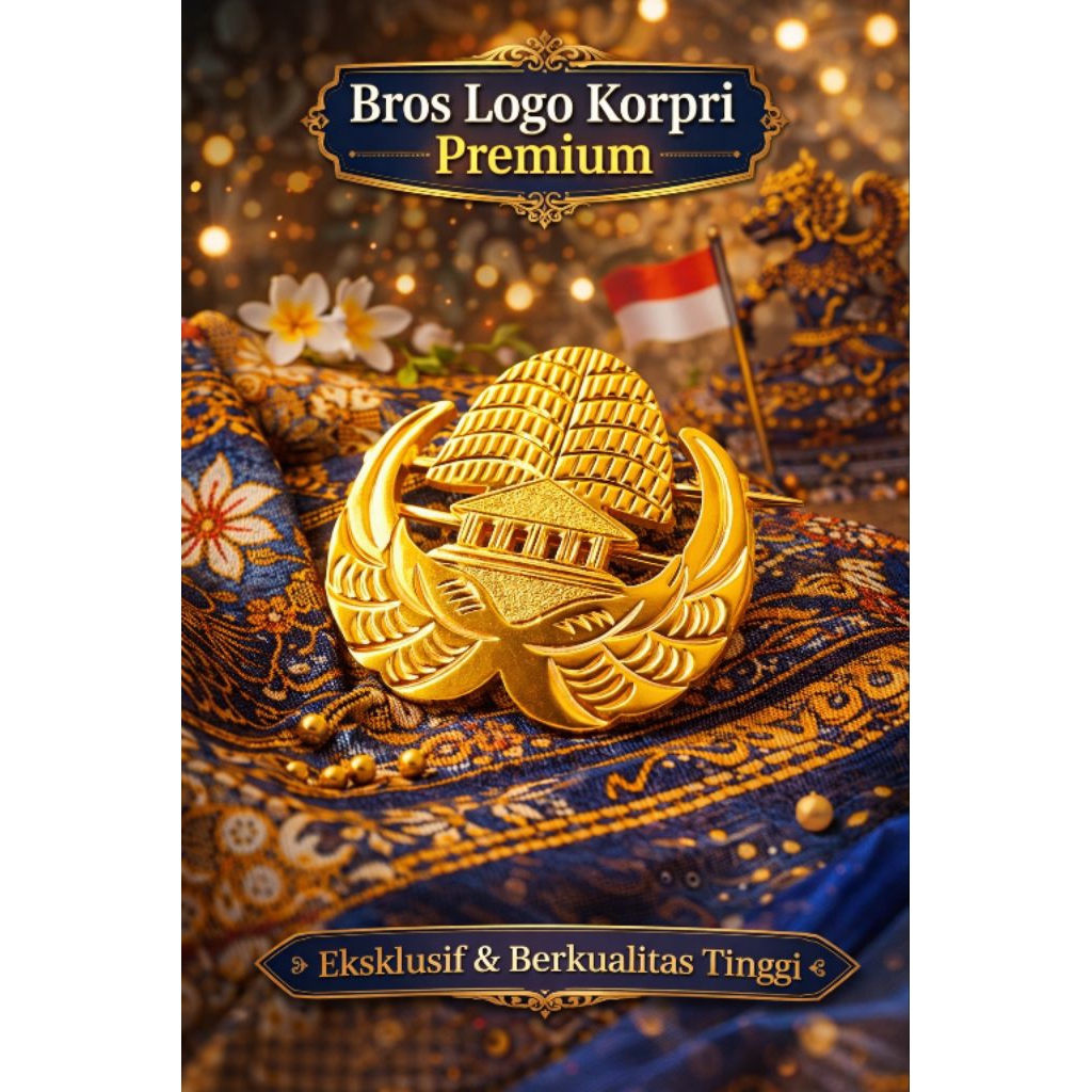 Nama Devie ~ Bros PIN KORPRI Premium Peniti / Magnet Anti Luntur | Lencana ASN