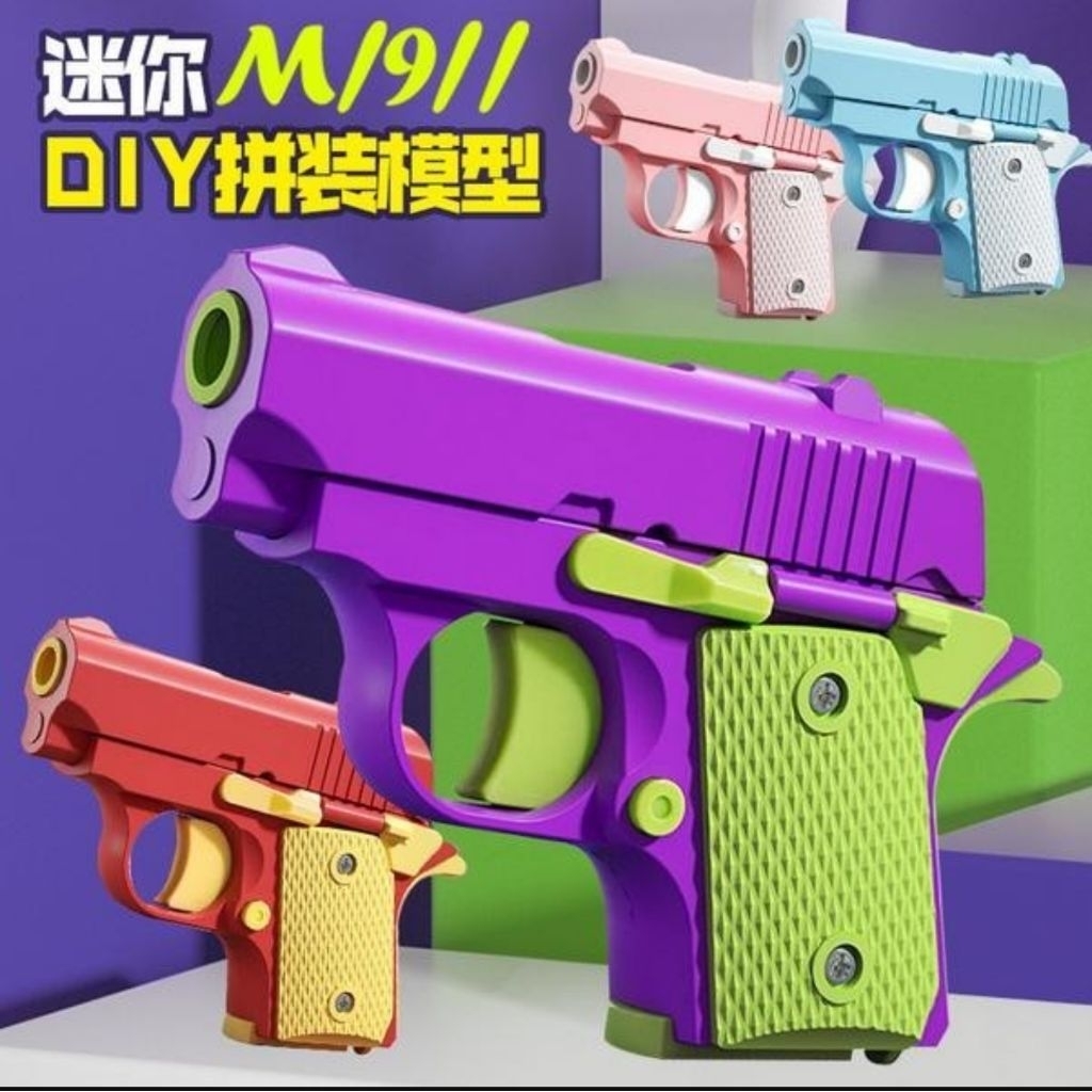 Dummy Mini Fidget M1911 Mainan Anak Ganci Bahan ABS Plastik