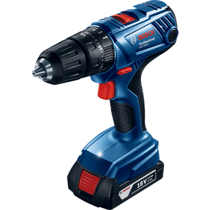 BOSCH Bor Baterai Cordless Bor Besi GSB 180-LI Bosch 13mm Bisa Bor Besi, Kayu, dan Tembok