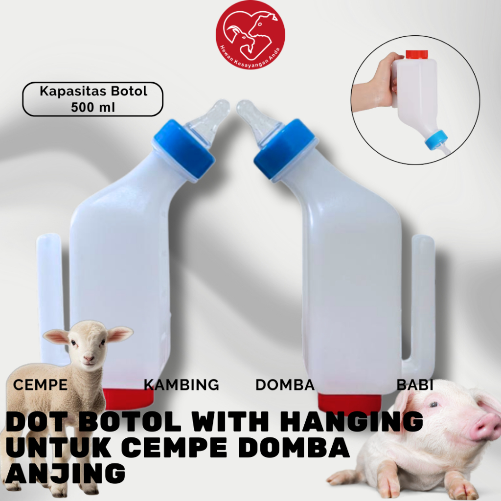 Dot Cempe Botol Susu Gantung 500ml Untuk Cempe Kambing Domba Babi Dll