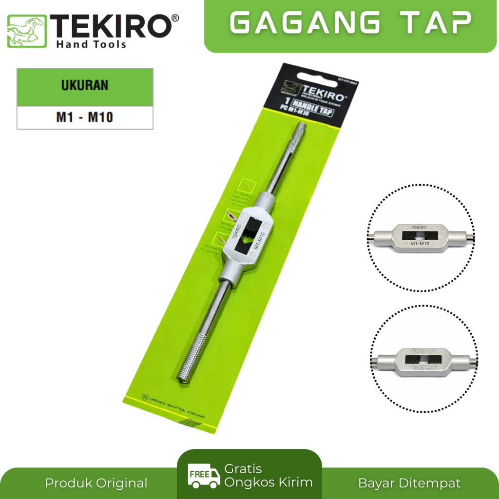 Tekiro Gagang Tap M1-M10 Alat Penjepit Mata Pembuat Ulir Baut Handle Tap ORIGINAL