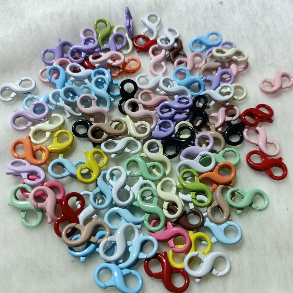 (1pcs)ring kunci angka 8 silver/gold/solid