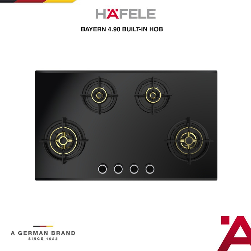 Hafele Bayern Series Kompor Tanam Gas 4 Tungku -  Built-in Gas Hob