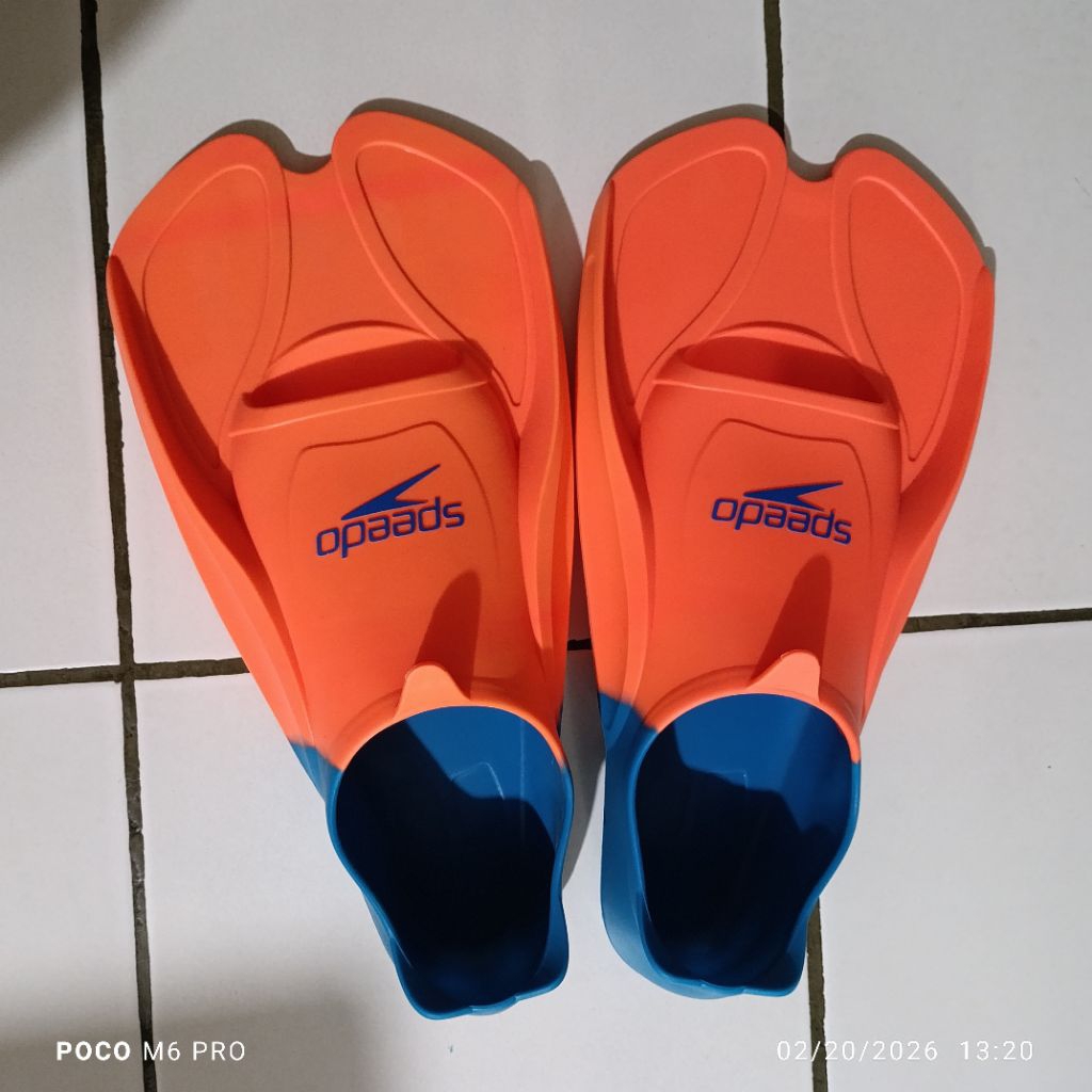 Speedo Biofuse Training Fins Orange Blue Kaki Katak Alat Snorkeling