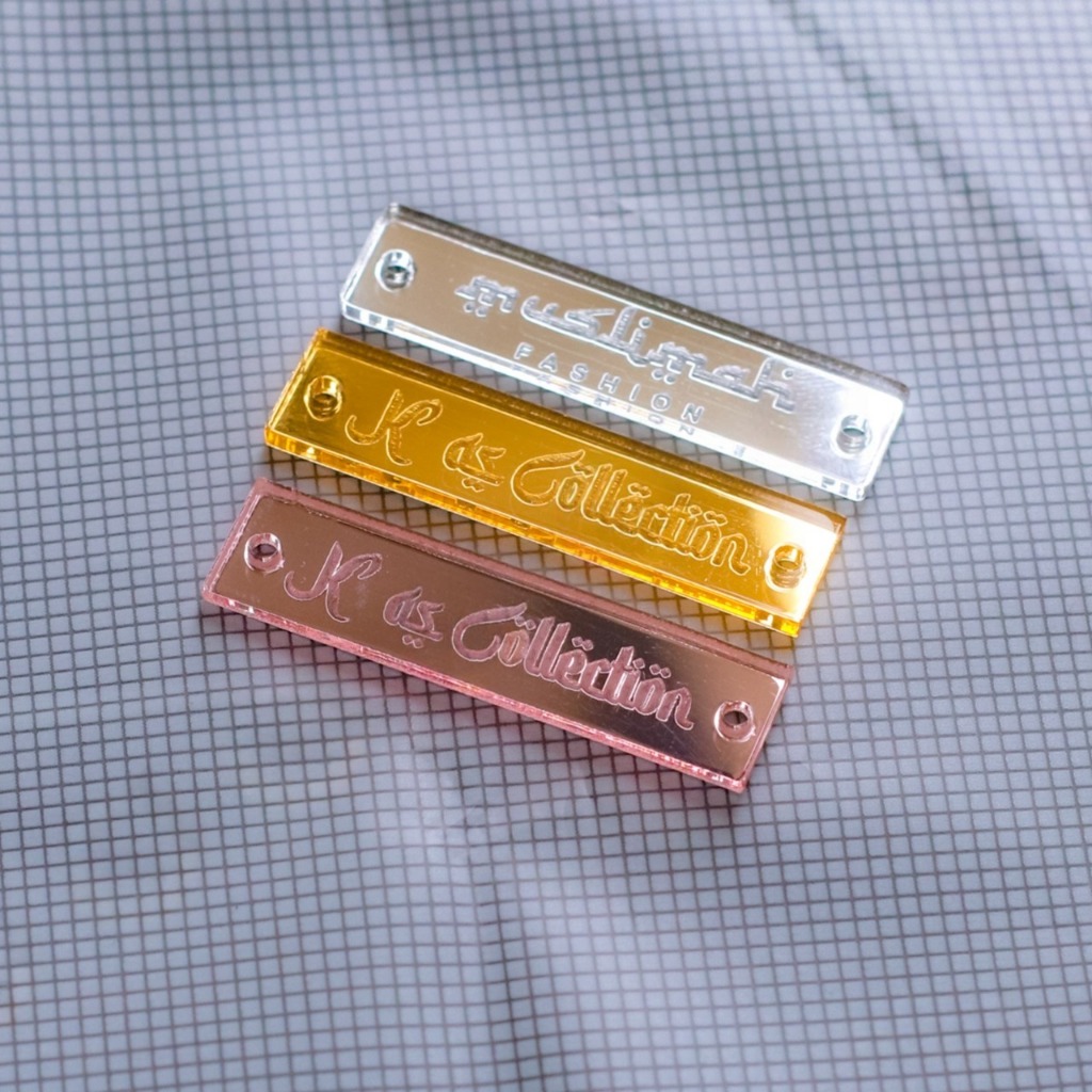 Akrilyck custom desain/label akrilik/label nama/akrilik premium/label hijab