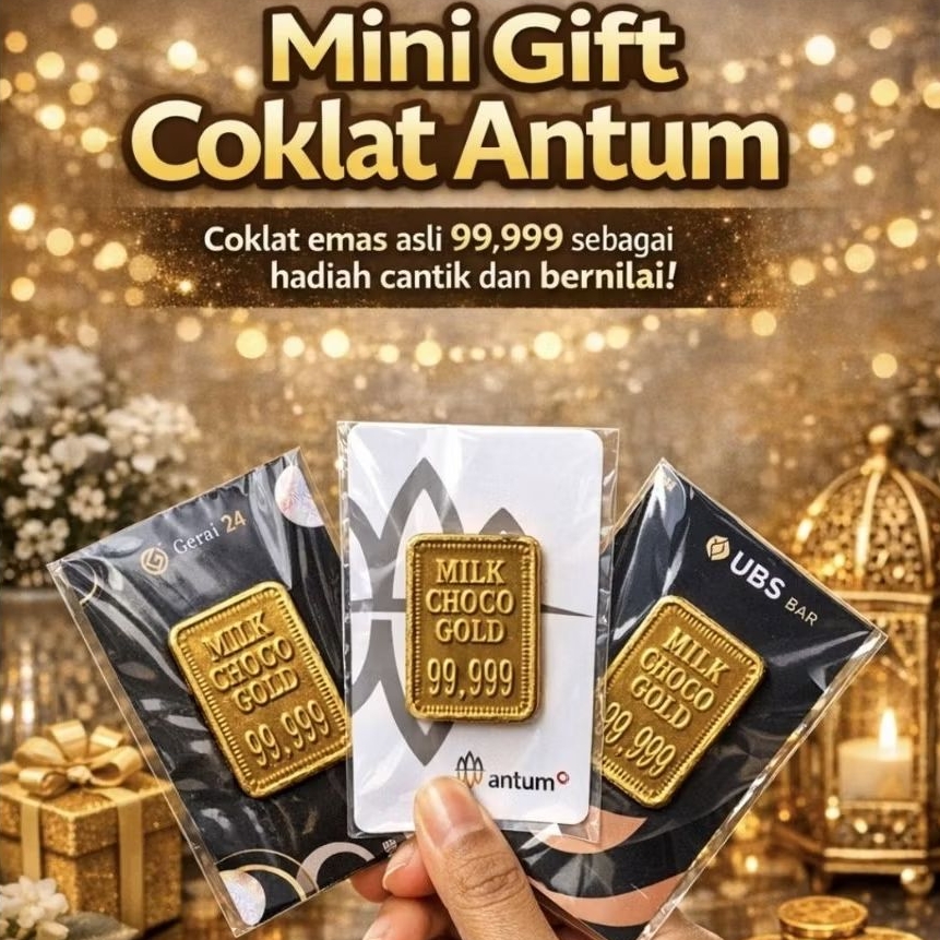 Coklat Emas Antum Mini Gift Cokelat Gold Hampers Idul Fitri Lebaran Angpau Imlek Kado Valentine Hadi