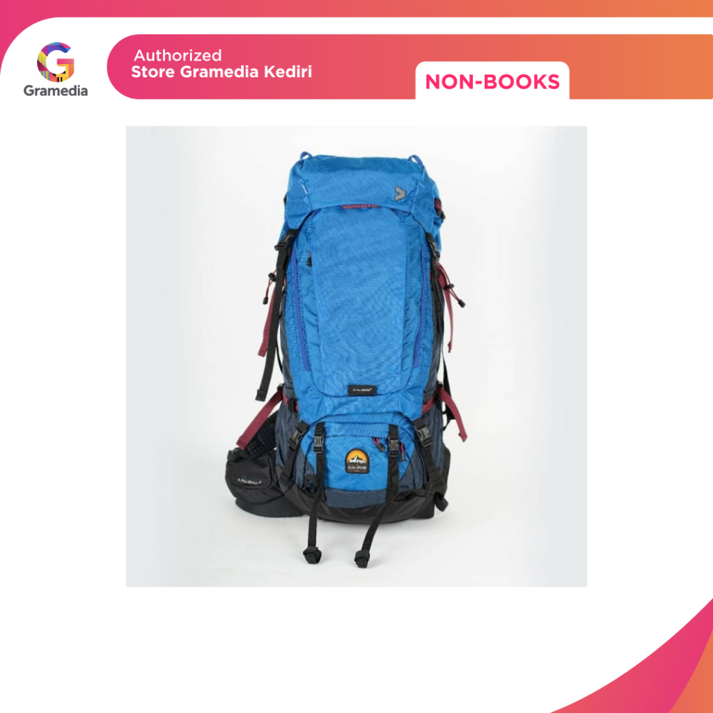 Gramedia Kediri - Kalibre Loader Pro 60 Biru Tas Gunung 60 L Hiking Carrier