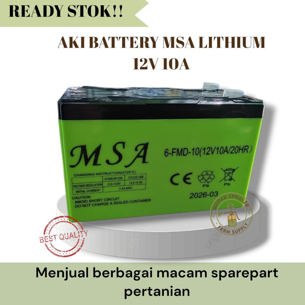 AKU BATTERY LITHIUM MSA SPRAYER ELEKTRIK 12V 10AH