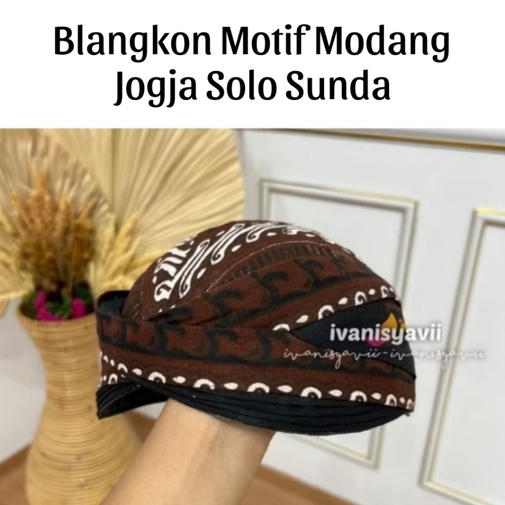 BLANGKON MODANG • Blangkon Model Jogja / Solo / Sunda - Motif Modang
