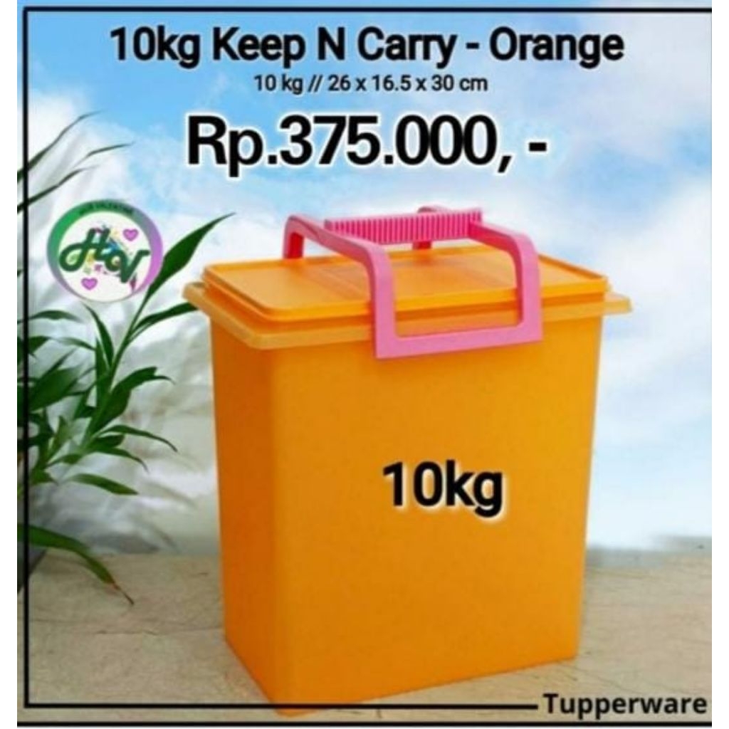 Tupperware Jumbo Keep N Carry 10KG - Tempat Penyimpanan Makanan