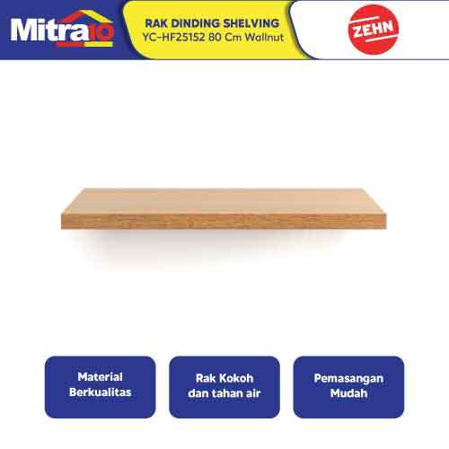 Rak Dinding Shelving Zehn YC-HF25152 80 Cm Wallnut